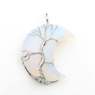 Moon Crystal Tree Of Life Necklace