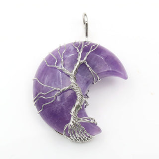 Moon Crystal Tree Of Life Necklace