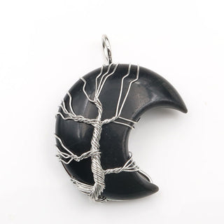 Moon Crystal Tree Of Life Necklace