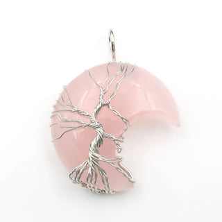 Moon Crystal Tree Of Life Necklace