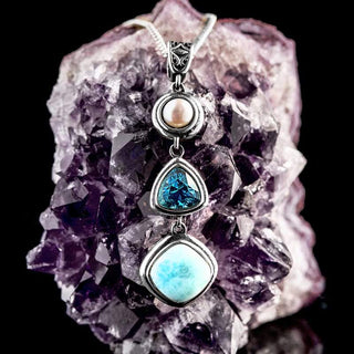 Silver Larimar Necklace