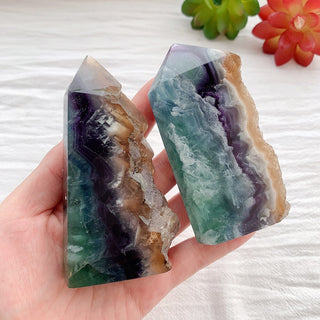 Natural Rainbow Fluorite Tower