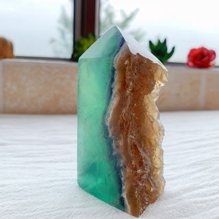 Natural Rainbow Fluorite Tower