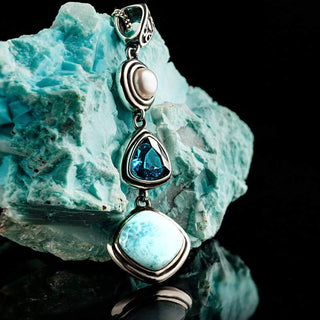 Silver Larimar Necklace