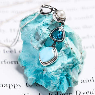 Silver Larimar Necklace