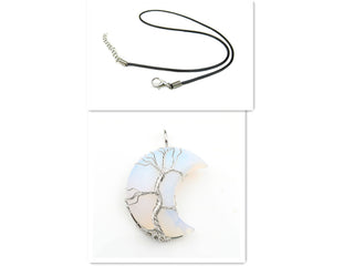 Moon Crystal Tree Of Life Necklace