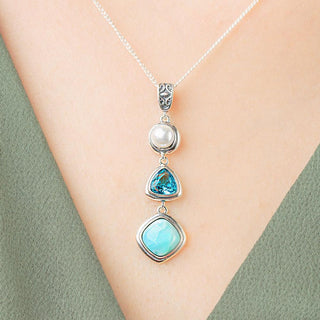 Silver Larimar Necklace