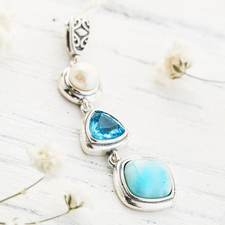 Silver Larimar Necklace