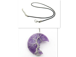 Moon Crystal Tree Of Life Necklace